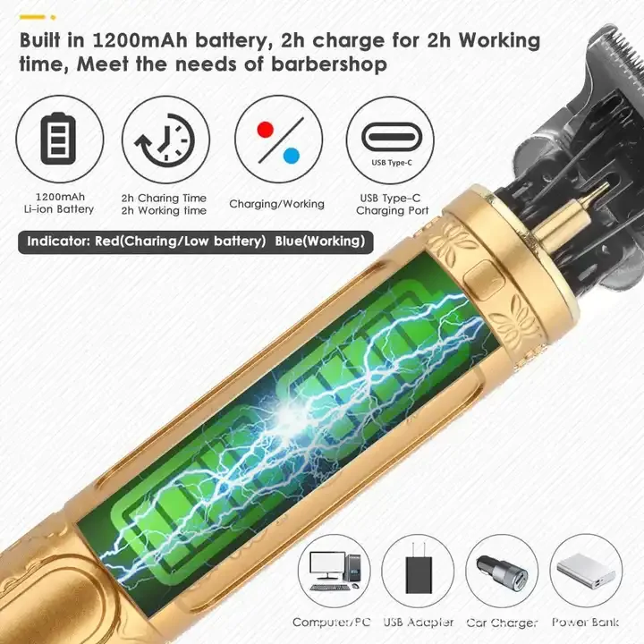 Maquina Inalambrica de Afeitar Man Electric Hair Clippper Hairdresser Vintage T9 Hair Trimmer Profesional Shaver Trimmer