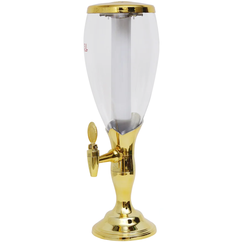 high quality beer dispenser 3 liters beer tower with ice tube with LED light