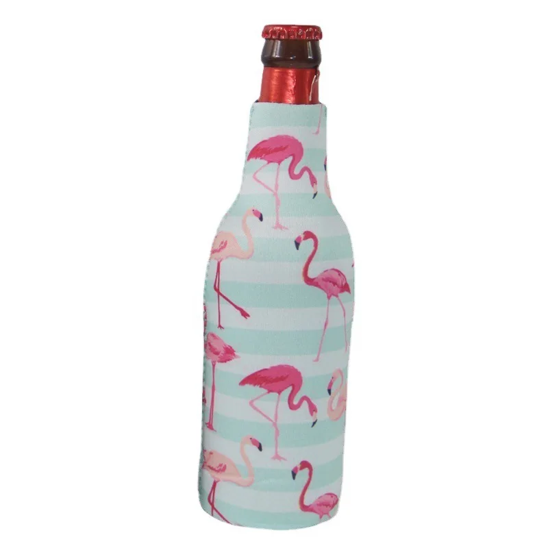 Custom Beer Bottle Insulator Sleeve Zip-up Bottle Keeps Beer Cold and Hands Warm Extra Thick Neoprene Edges Enclosed Bottom