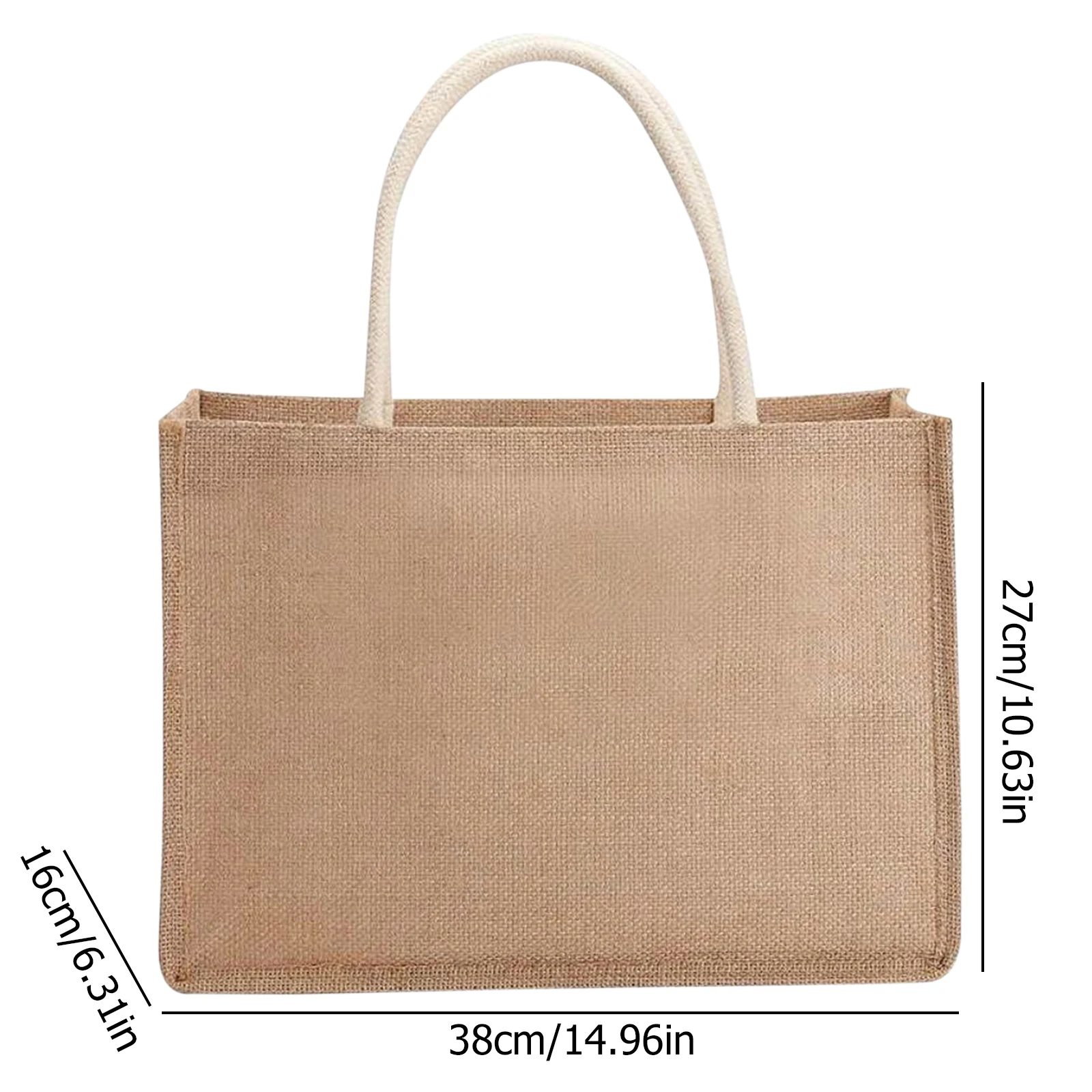 Diy environmental  shopping bag storage linen large capacity jute bag