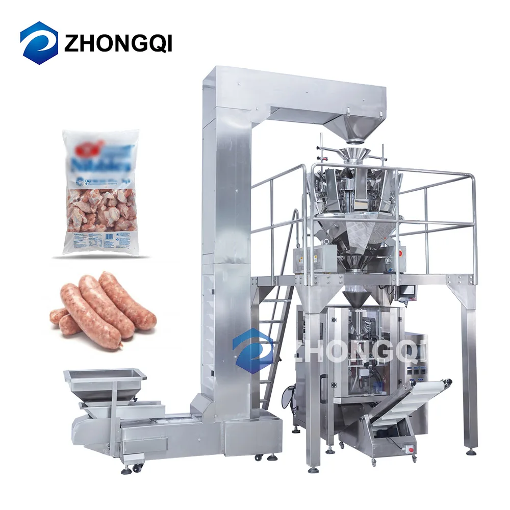 
Automatic Meat Packaging Frozen Peas Chicken Dried Cherry Tomato Chorizo Packing Machine 