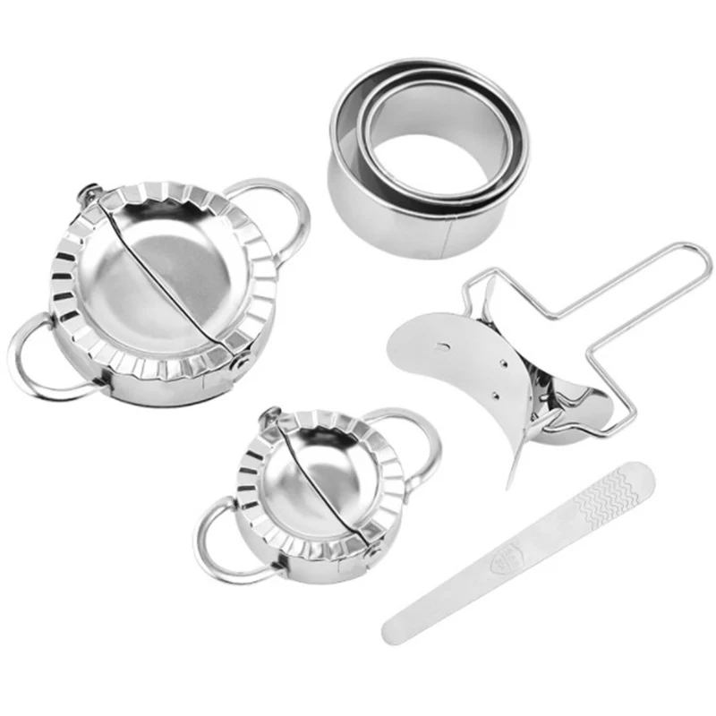 Kitchen Accessories Dumpling Cutter Stainless Steel Manual Dumpling Maker Molds