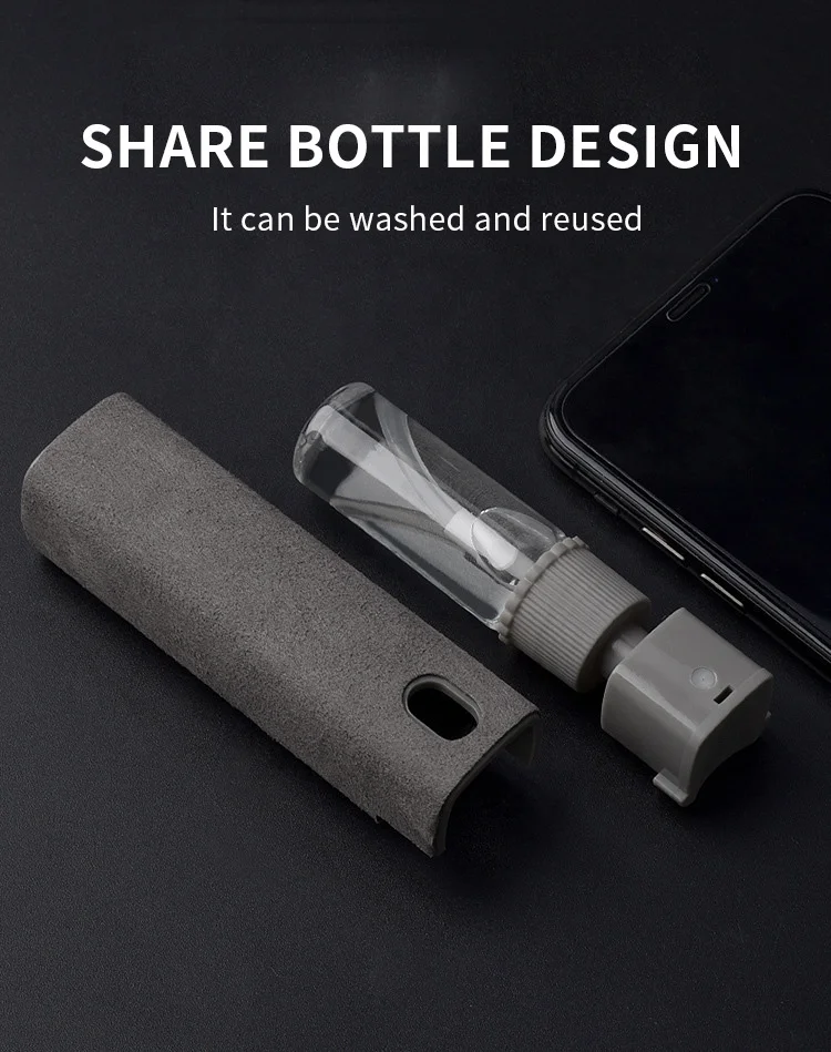 Mini 2 In 1 With Microfiber Screen Wiper For  Computer Tv Mobile Screen Cleaner Spray