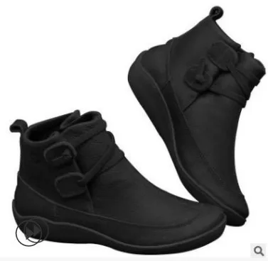 2021 оптовая продажа Модная низкая обувь из искусственной кожи осенне-зимние ботильоны женские ботинки для