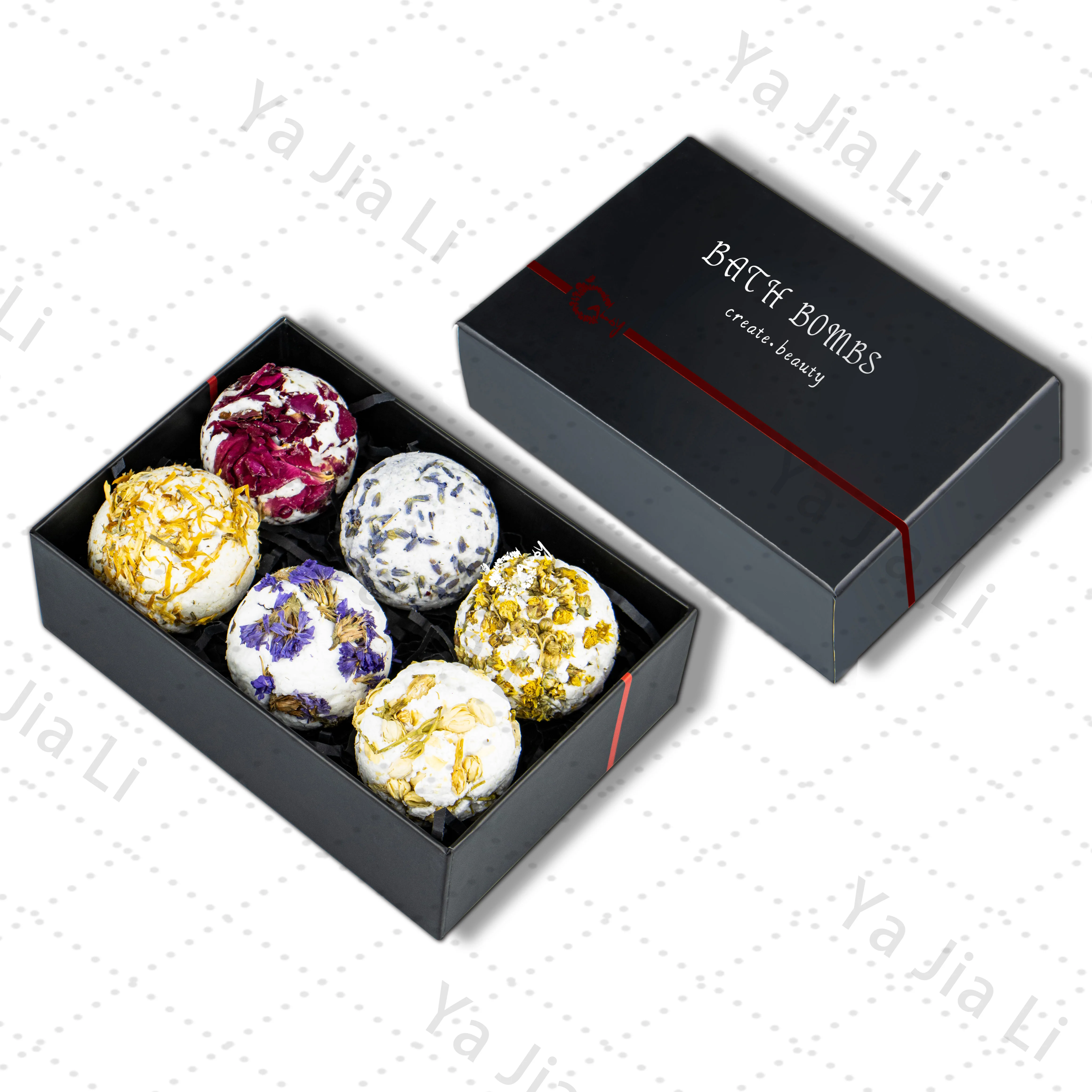 Фабрика в наличии OEM Органическая Ванна fizzier 6 упаковок больших бомбочек для ванны Msds 100% Натуральные сушеные цветы