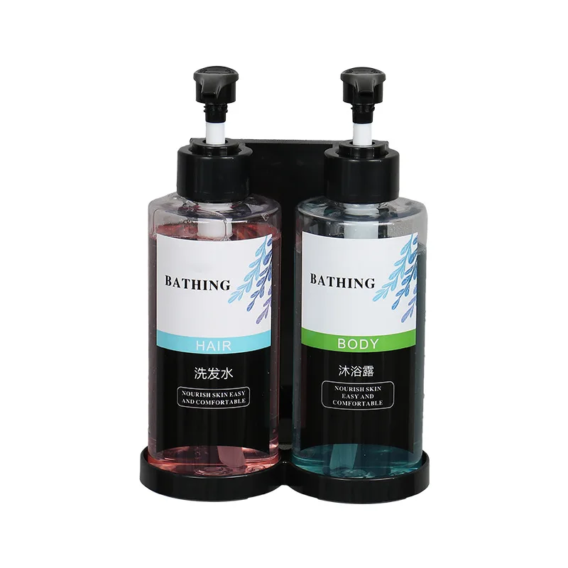 Nail-Free Wall-Mounted Hotel Bathroom Kitchen Soap Dispenser Bottle Collection Container Hand Soap Shower Gel Shampoo Press