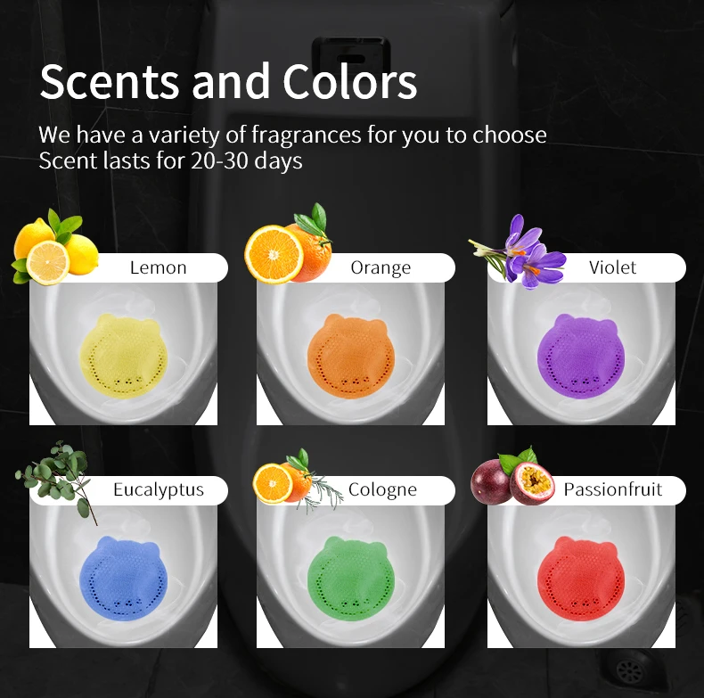 Urinal Screen Deodorizer Urinal Cake Anti-Splash Odor Neutralizer Long-lasting Fragrance for Bathrooms manufacture logo