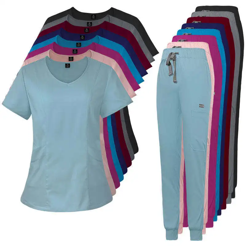 OEM Custom Medical Hospital Nursing scrubs uniforms sets Women Nurse Scrubs sets