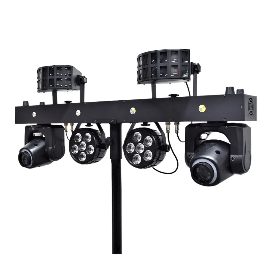 New Professional Portable Lights Stage Lighting RGBW 4in1 Light Lamp Led Par Bar Disco Dj Equipment Gig 2pcs 6x5w