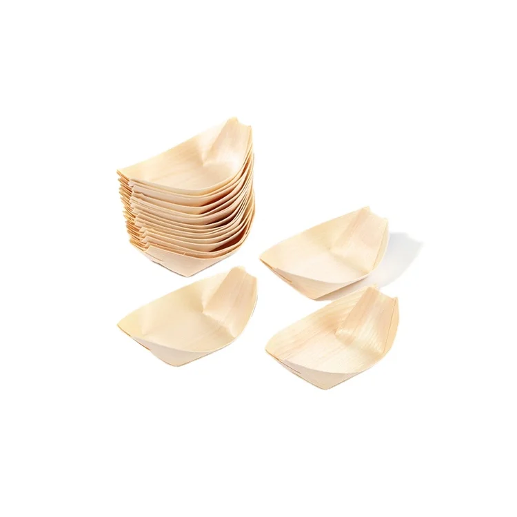 Cheap Structure Cabinet Rudder Tray Custom Size Tray Disposable Takoyaki Natural Plate Wooden Boat Plate