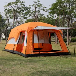 European 8 12 persons 430*305*210cm two room large luxury wind resistant family carpas de waterproof outdoor camping tent
