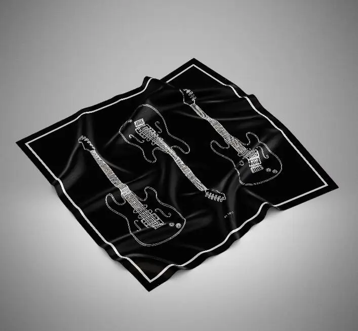 100% silk custom digital print logo head scarf for women