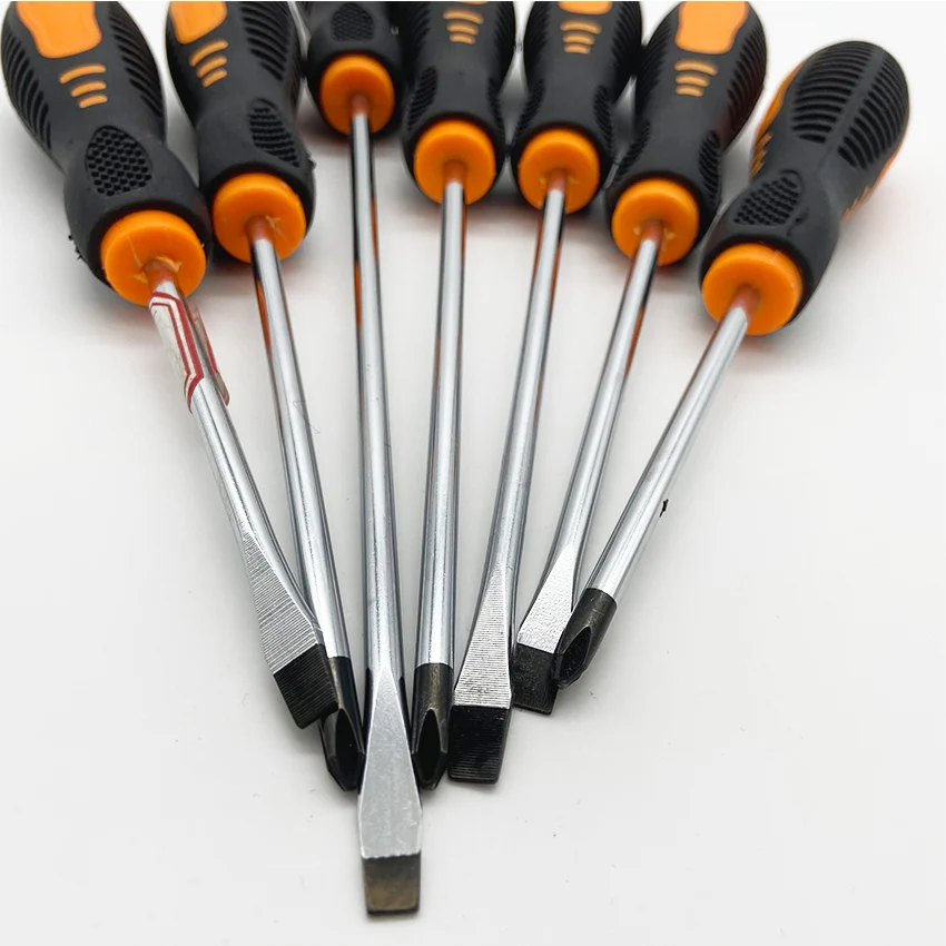 Universal screwdriver with hollow comfortable handle Matte spray magnet black head screwdriver  nail puller screwdriver