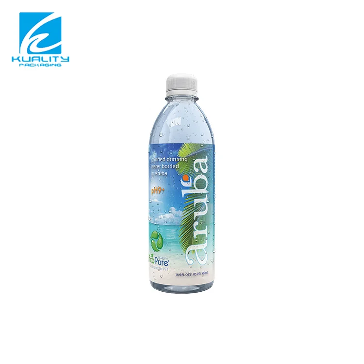 Mineral Water Label Shrink Sleeve PVC Shrink Wrap Bottle Labels For Water Bottles With Logo Printing