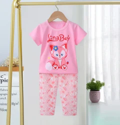 Factory directly sale Kids cotton clothing set sleep wear girls clothes Autumn pajamas