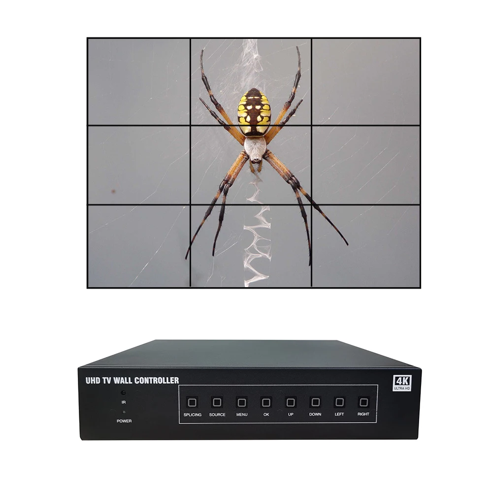 4k 8k 3x3 video wall controller Support IR RS232 3X3 2X4 1X6 2X3 4K HDMI Video Wall Controller