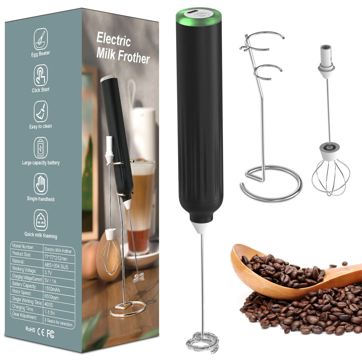 Electric milk frother mini handheld food blender coffee mixer milk frother coffee tea tools electric milk foamer machine