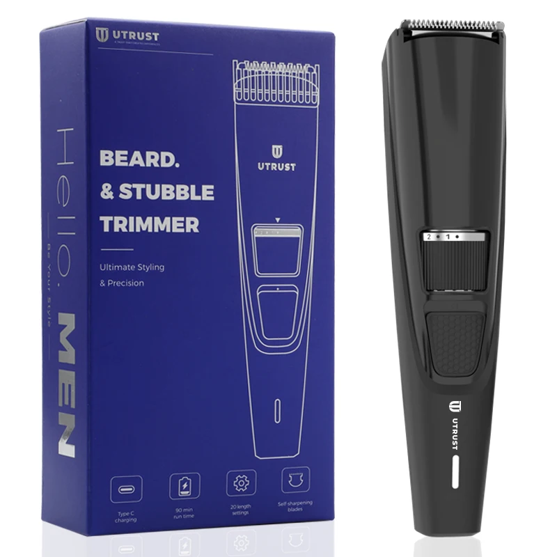 Rechargeable Electric Cordless Beard Removal Adjustable Facial Hair Clipper Cordless Mens Beard Trimmer