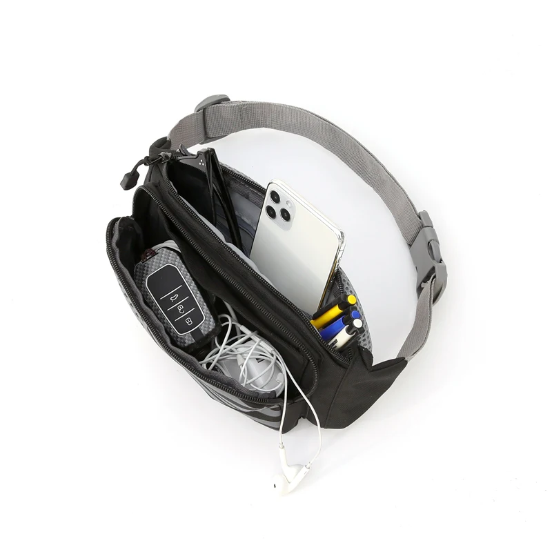 Custom Unisex Outdoor Travel Fanny Pack Crossbody Fashion Waterproof Sports Bag For Men Nylon Phone Waist Bag