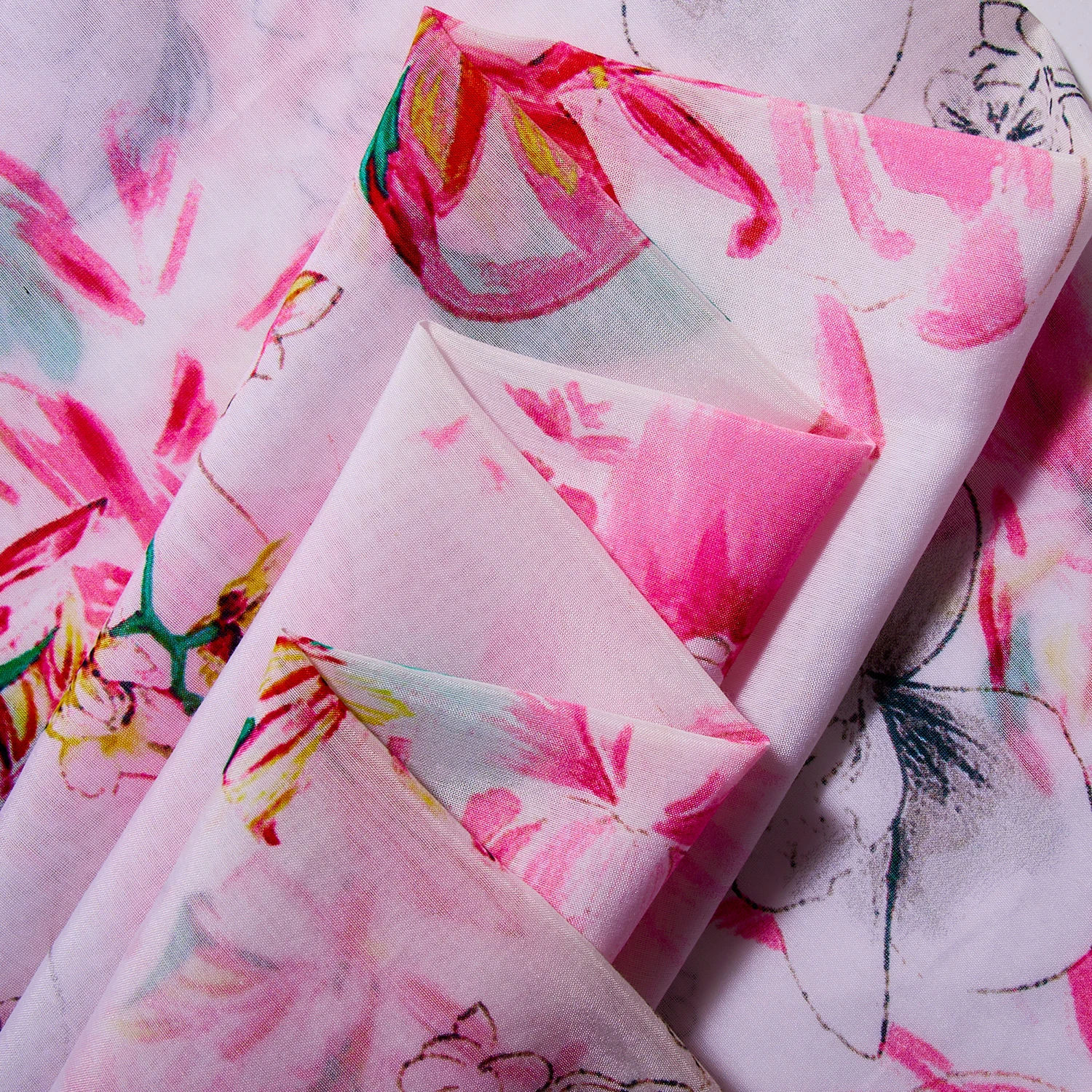 Buy Oeko 100 PDF 9 To 19mm 135cm Plain Dyed Silk Cotton Voile Ice Silk Skin care Natural Fabric Digital For Ladies Garment