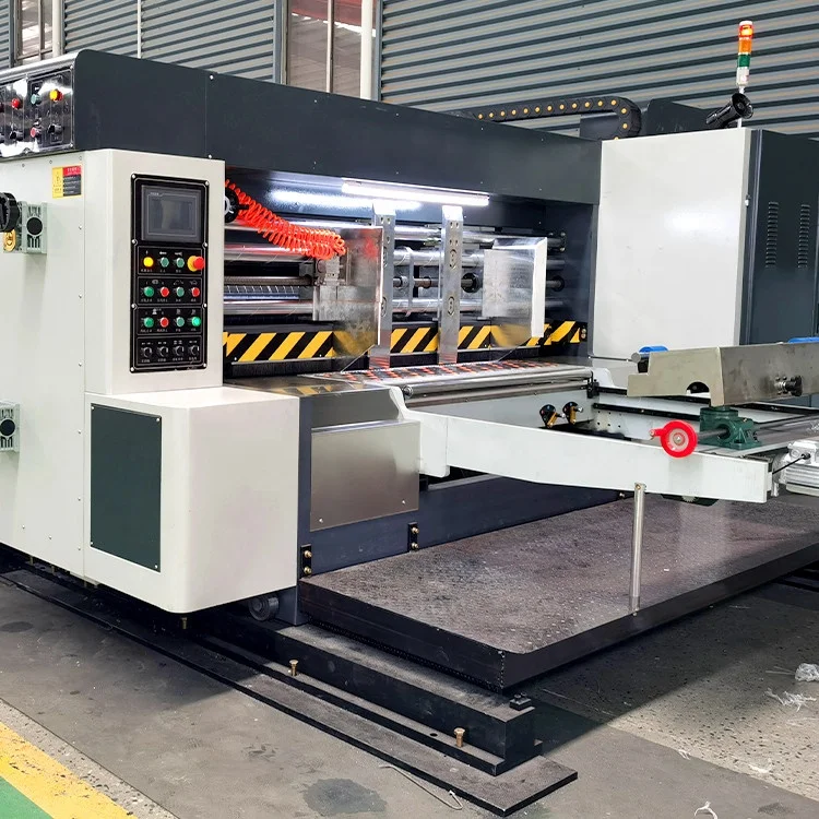 Automatic flexo ink carton 4 colors printing slotting machine