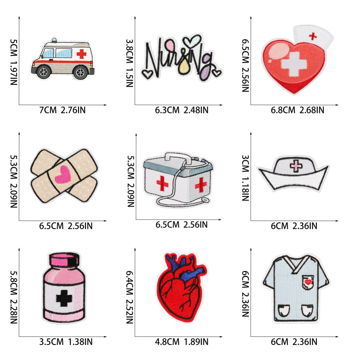 Новое поступление креативные медицинские товары тканые нашивки с вышивкой из железа для одежды шляпы