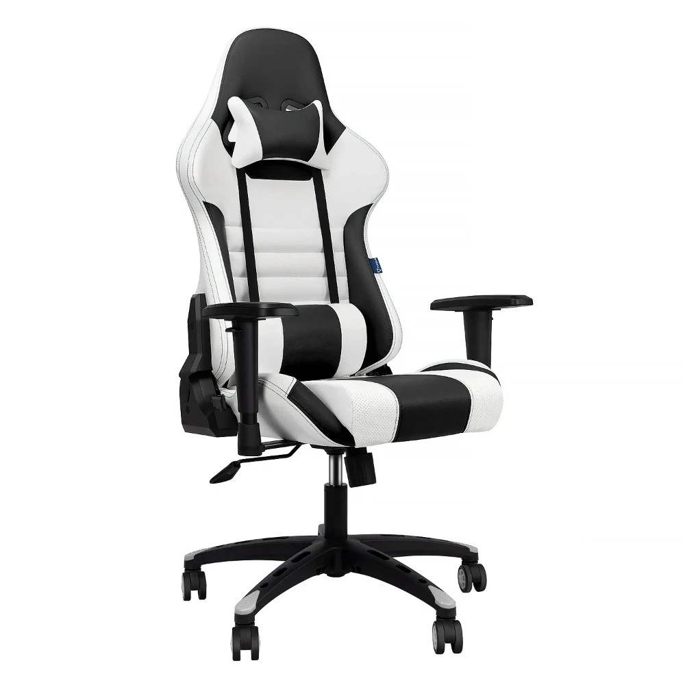 High Quality Custom Logo Racing Gaming Chair Ergonomic Office Computer Massage Feature Available Black White-Factory Wholesale