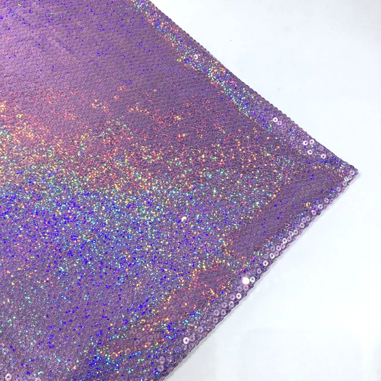 
tulle full version 5mm glitter laser effect sequins embroidery mesh fabric in stock for woman garment party evening dress 