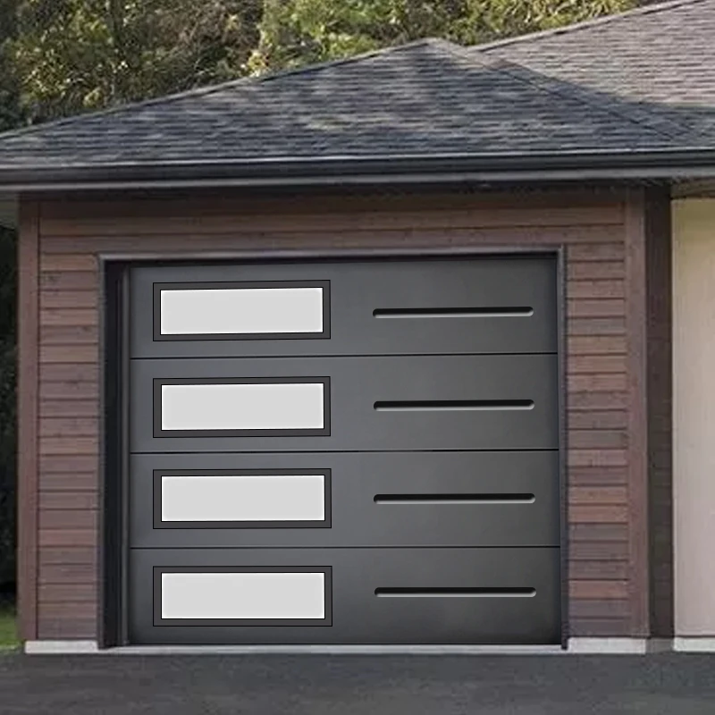 JST Factory Special Steel Roller Door Monitored Eyes Black Color  Aluminum Alloy Galvanized Steel garage door