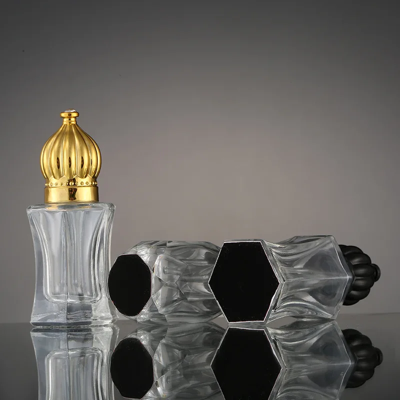 Unique Design Luxury Empty 6ml Glass attar bottle With Box Arabic Vintage Perfume Bottle With Cap