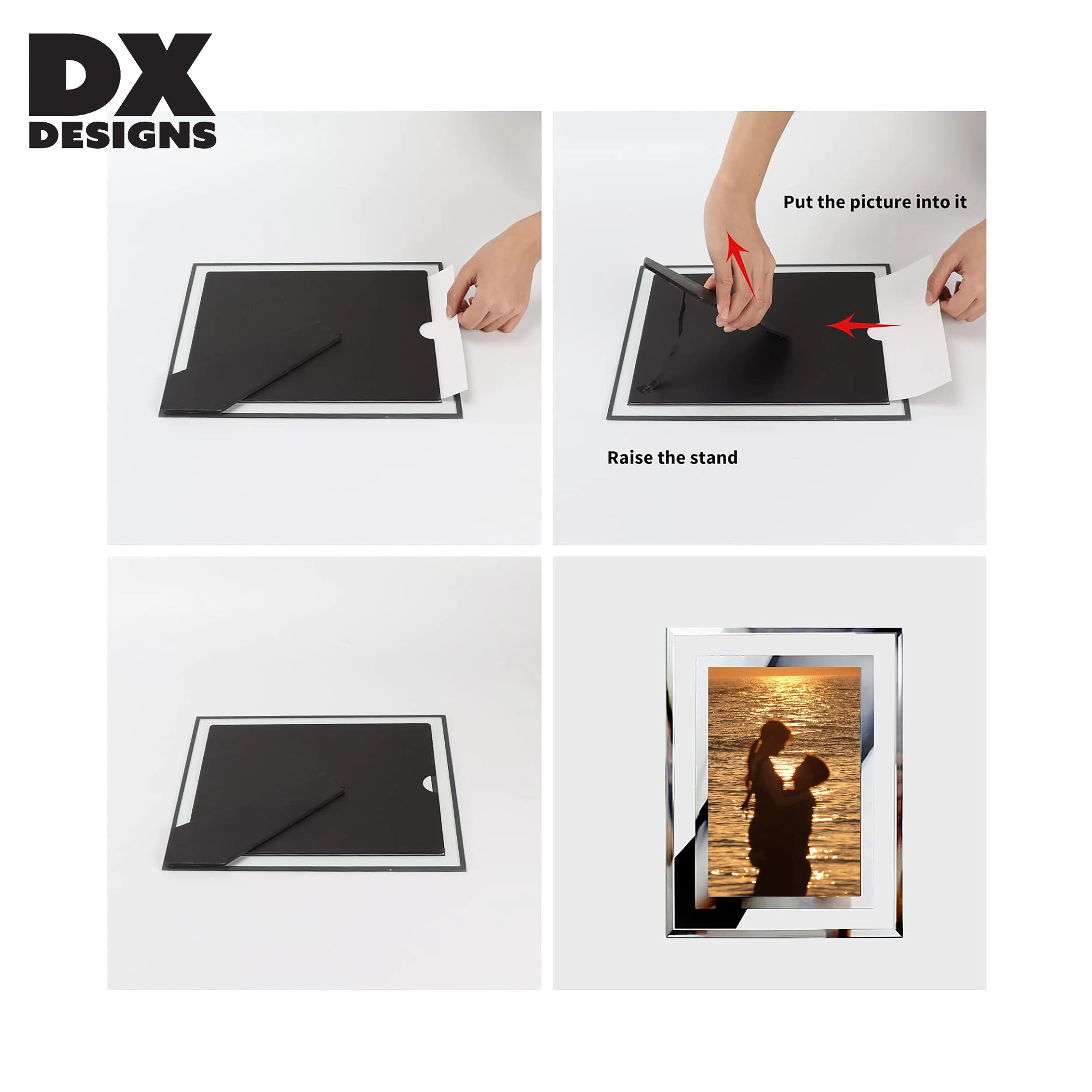 customized crystal glass gold photo frame 4x6 5x7 8x10 Picture Frame Glass for Tabletop Display Vertical or Horizontal