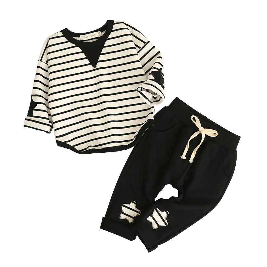 
Bear Leader Boys Clothing Sets 2019 Fashion Style Kids Clothing Sets Long Sleeve Striped T-shirt+Pants 2Pc for Children Clothing 