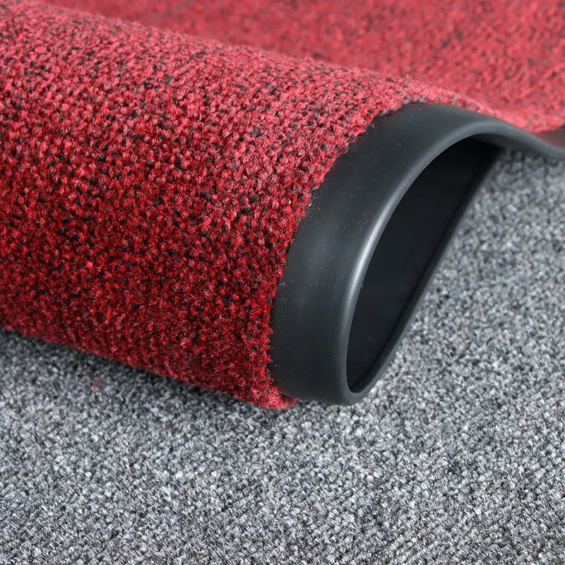 Waterproof Anti slip Red Outdoor PVC Flooring Roll Absorbent Carpet Cotton Door Entry Mat for home