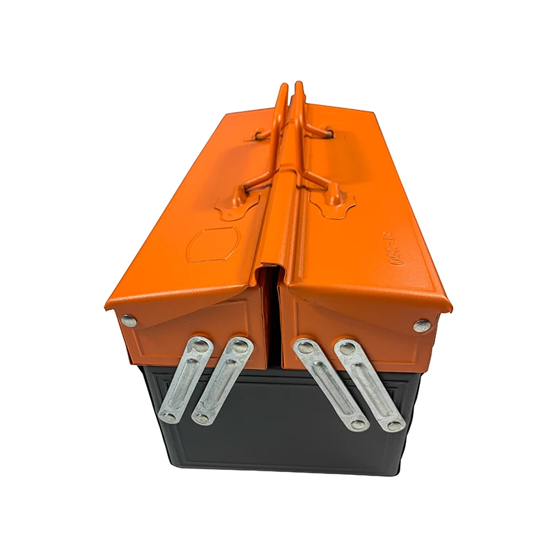 Newly designed 2-layer metal toolbox storage with two sliding handles