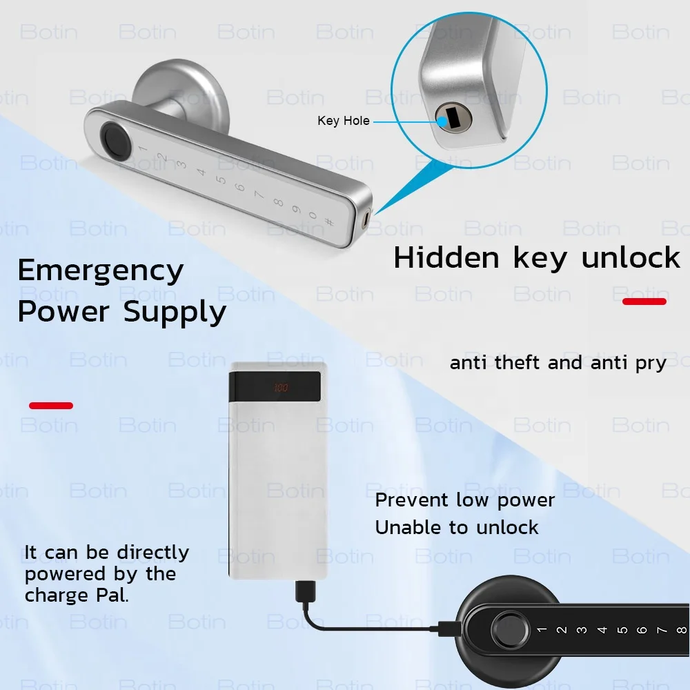 Kadonio Deadbolt Keyless Door Lock Safety Fingerprint Main Door Smart Door Lock Smart Life