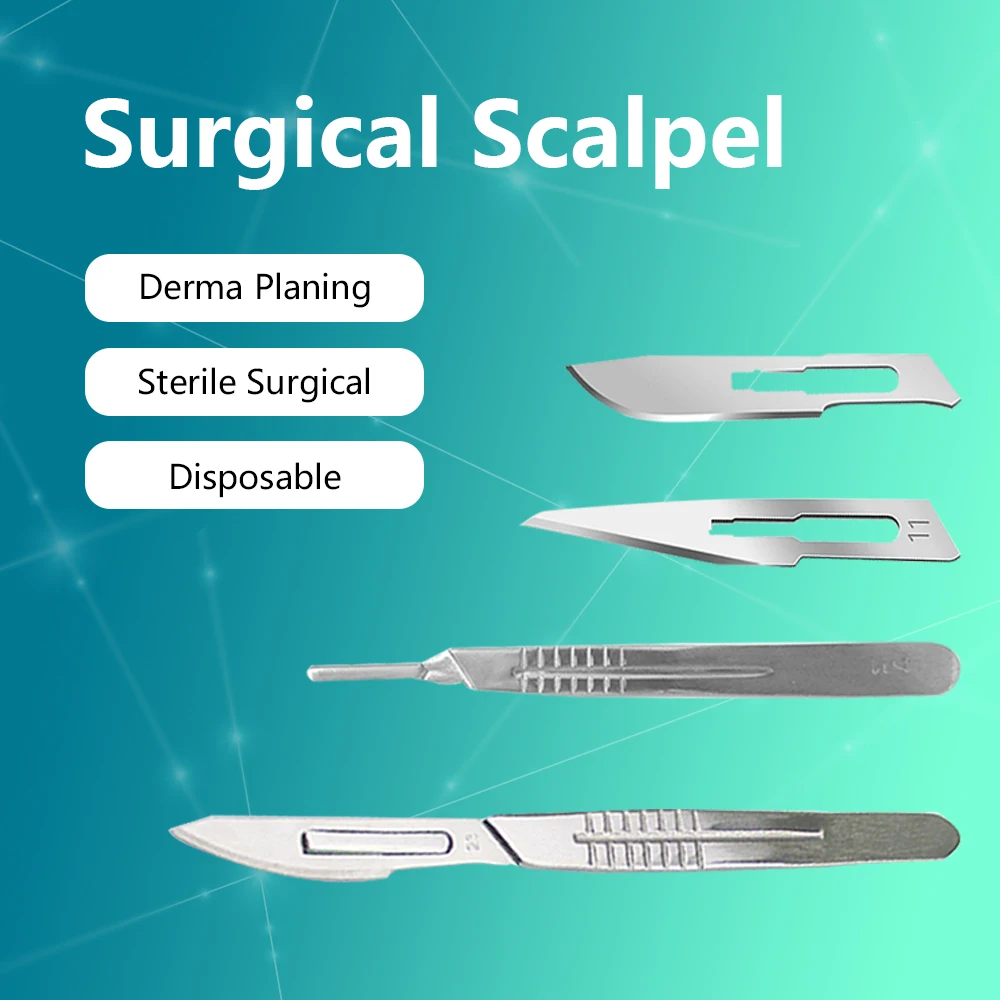 Scalpel Blade No.10 11 12 15 20 23 Disposable Sterile Surgical Blades Stainless Steel