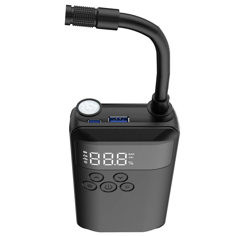 New wireless bicycle air pump multi-function digital display preset tire pressure portable bicycle car bike pump