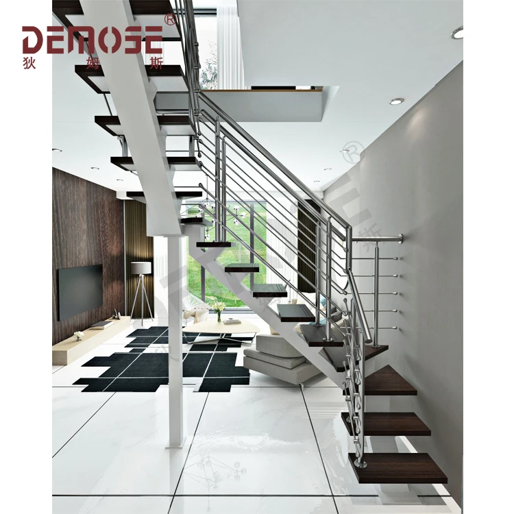 demose stairs manufacture interior loft stairs mono stringer stairs wire balustrade stainless steel accessories