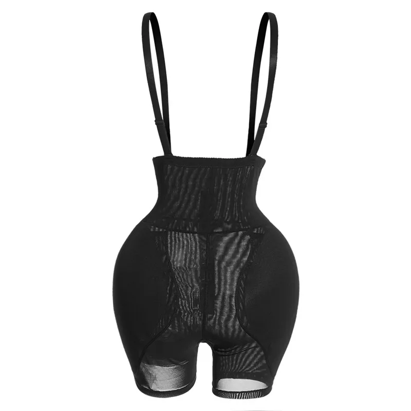 Body Shapewear Steel Buckle Adjustable Shoulder Strap Removable Pressure Pad Butt Enhancer Abdominal Tightening Control Panties