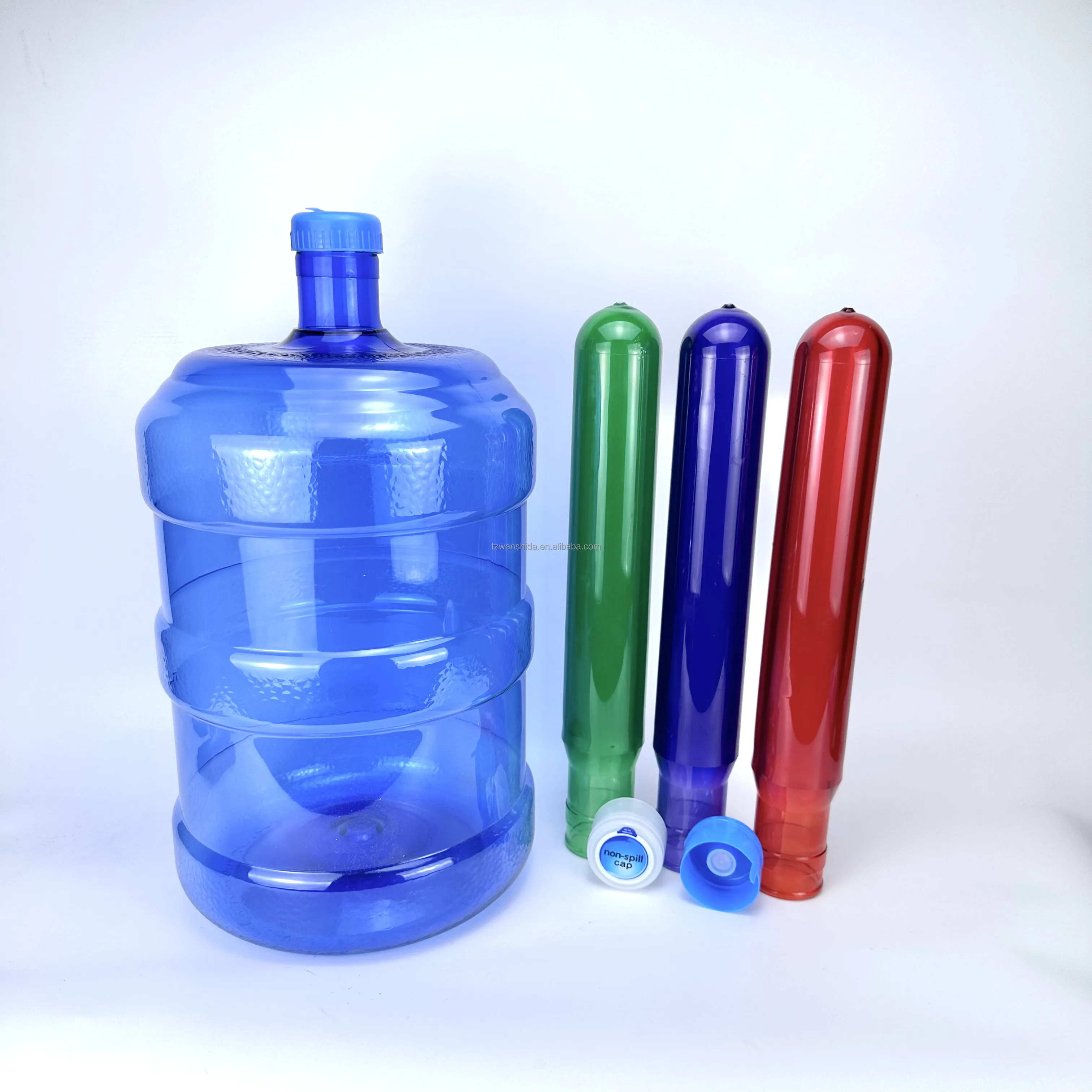 5gallon 700g 730g Blow Moulding Machine 20 Liter  750g Plastic Blue transparent 5gallon PET preform