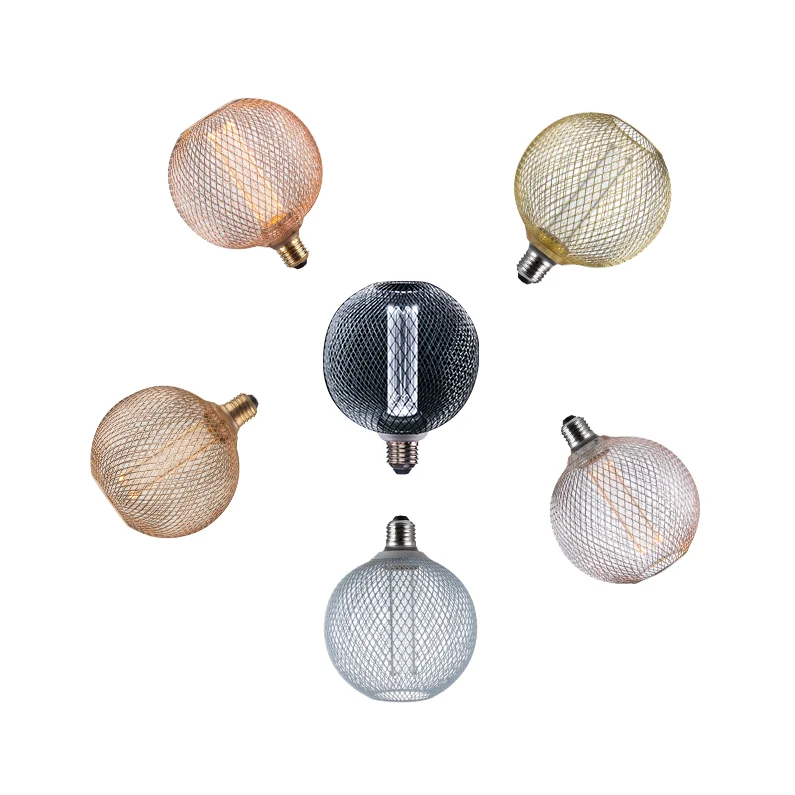 High Quality Decorative Dimmable E27 led bulb Light Metal Cage Light Bulb Led For Home Lighting Decor