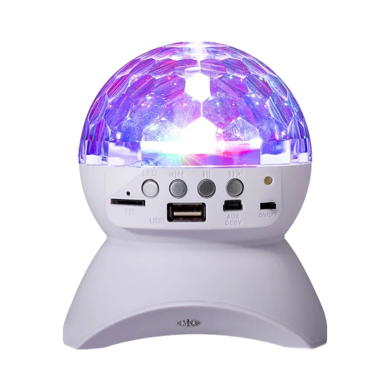 KTV Bluetooth crystal magic ball lamp 7 color disco DJ stage lamp rotating crystal magic ball