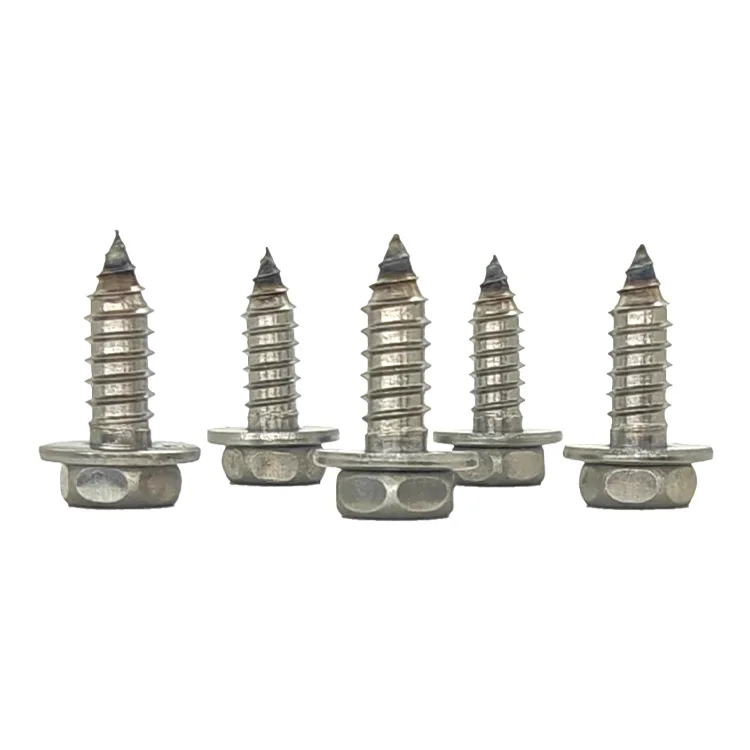 Self-Tapping Hex Screws Fully Threaded High Tensile Loads DIN7976 Tapping Screw with Washer