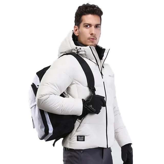 PELLIOT Custom Thick 800 Fill Power  puffer men Winter Snow White Duck Down bubble Jacket coat