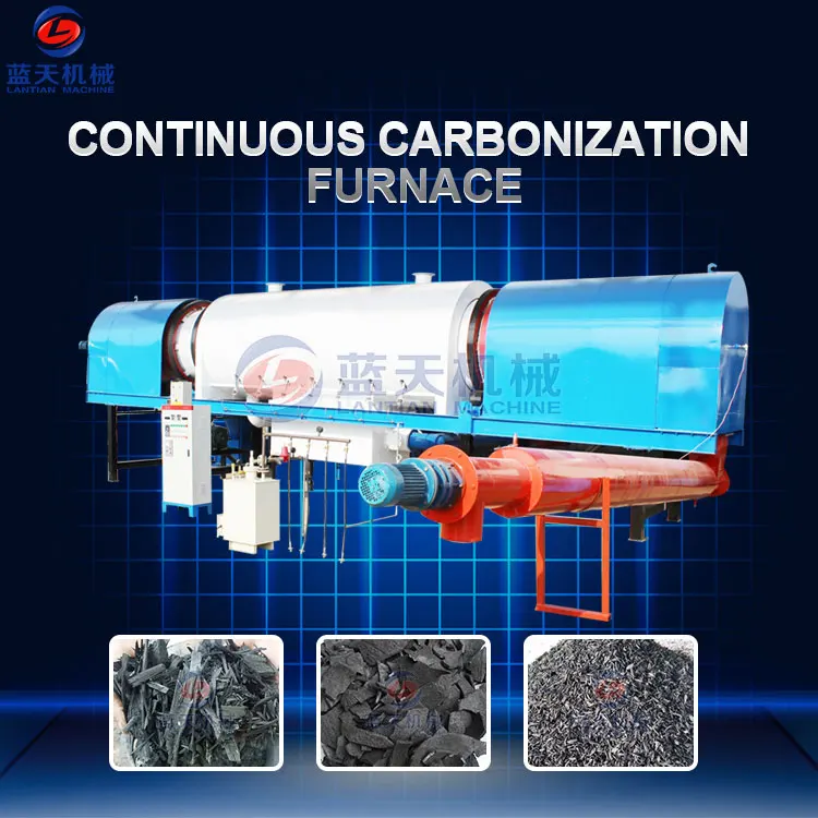 Rotary type olive pomace charcoal machine for making waste charcoal