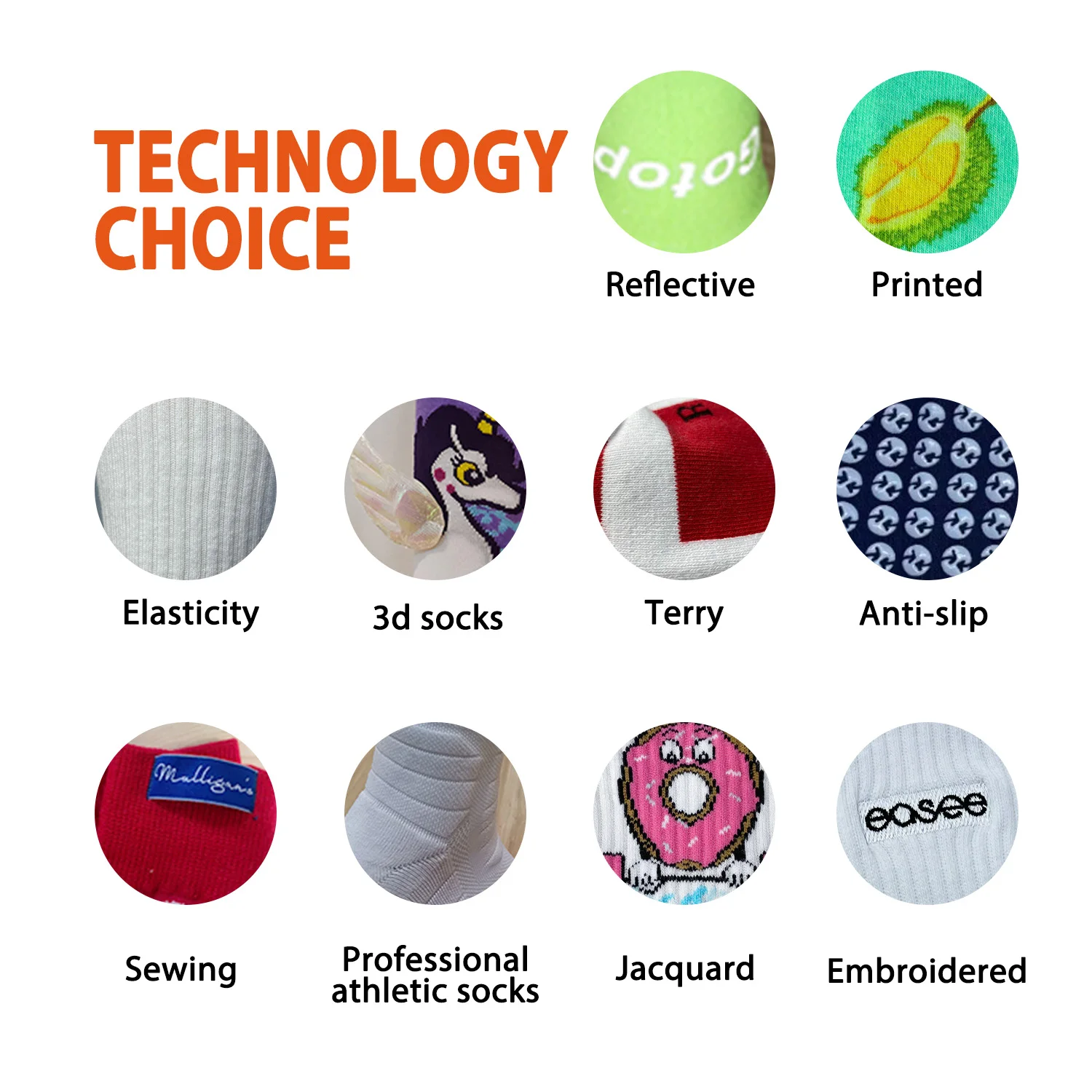 Men sports socks with all kind of colors high quality basketball soccer cotton embroidered print sock custom grip football socks