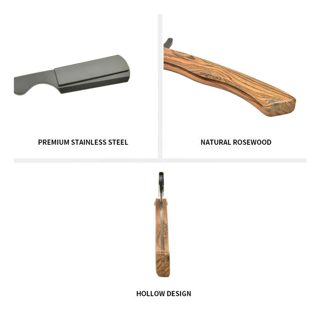 New 2023 Beard Folding Barber Shaver Knife Tool Professional Barber Straight Edge Custom Shaving Razor