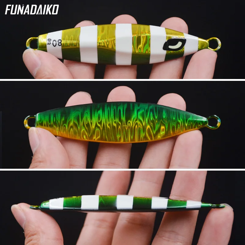 FUNADAIKO Jig 40g 60g 80g 100g 150g 200g lead fish metal luminous fishing lure hard Saltwater slow pitch jigging lures