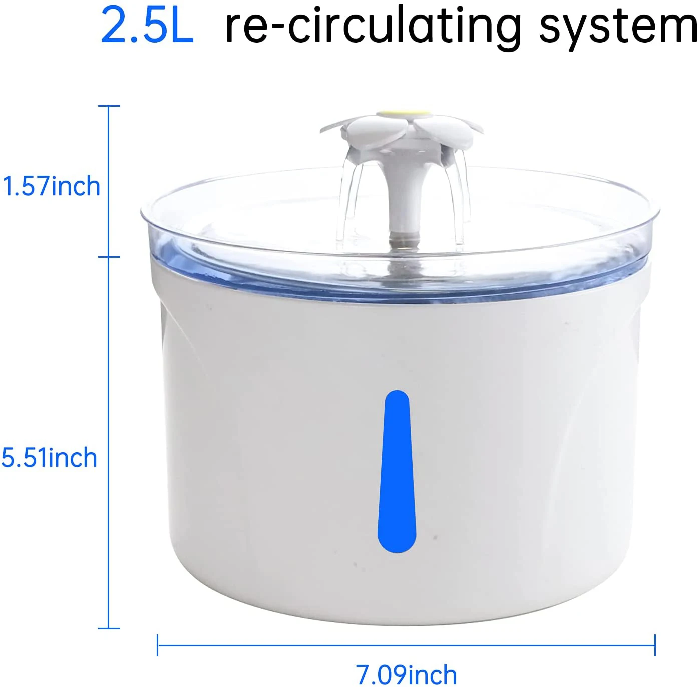 Фонтан для воды Cat из нержавеющей стали с фильтрами из активированного угля, л, большой емкости, бесшумный водяной фонтан со светодиодом