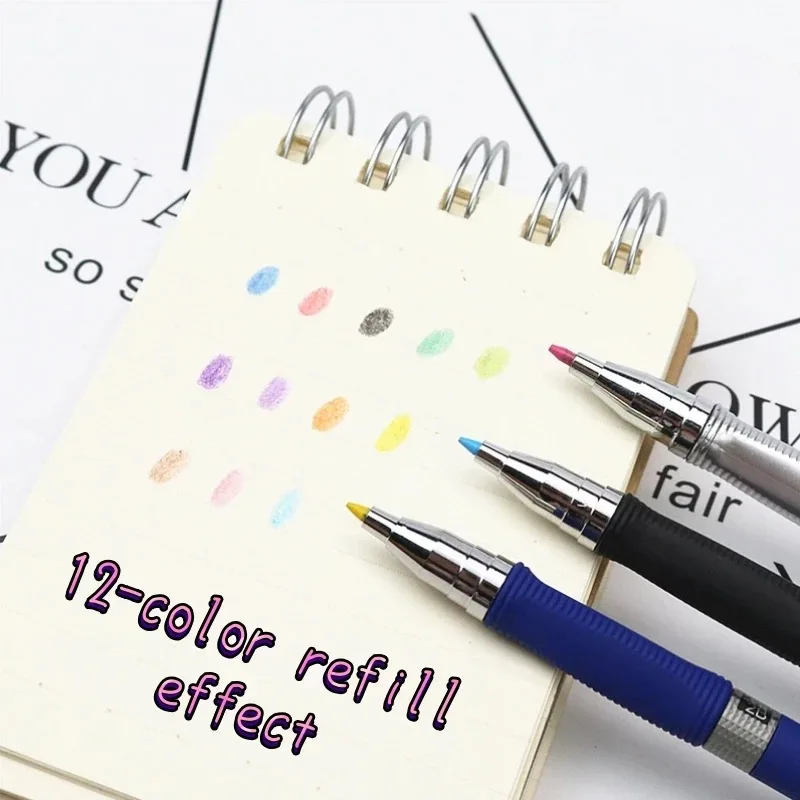 3.0 mm Automatic Mechanical Pencil Graphite Pencil Lead 8 Color Set & 3.0 mm Lead Refill 3 Color Set